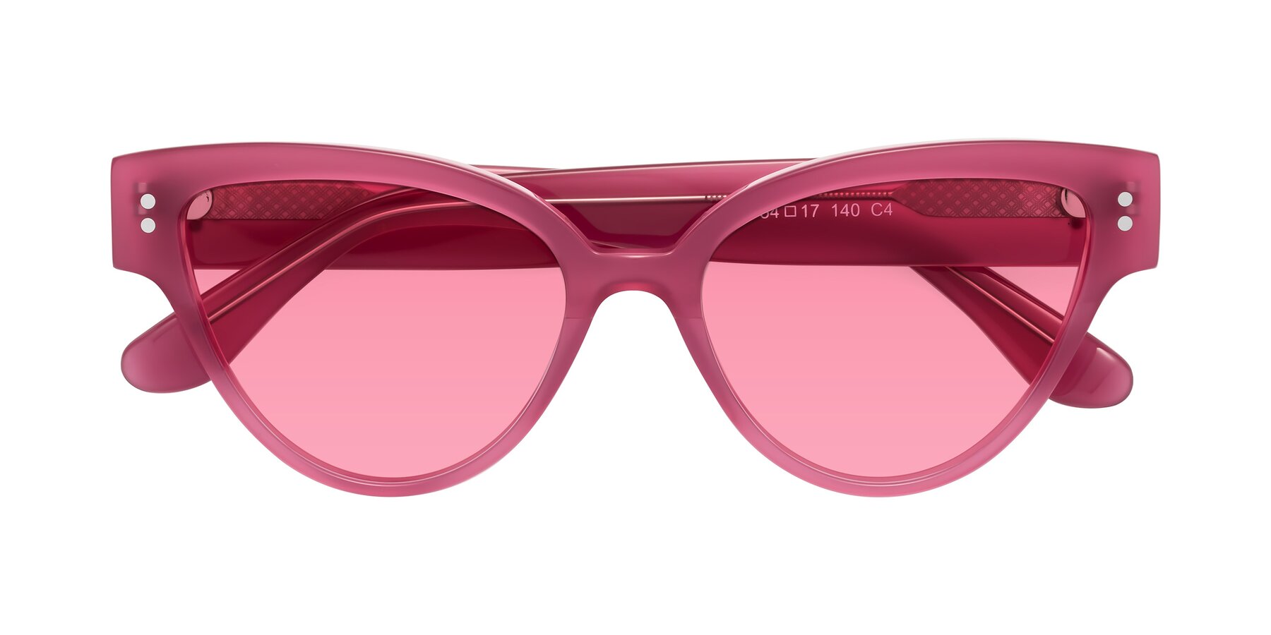 Folded Front of Coho in Pink with Pink Tinted Lenses