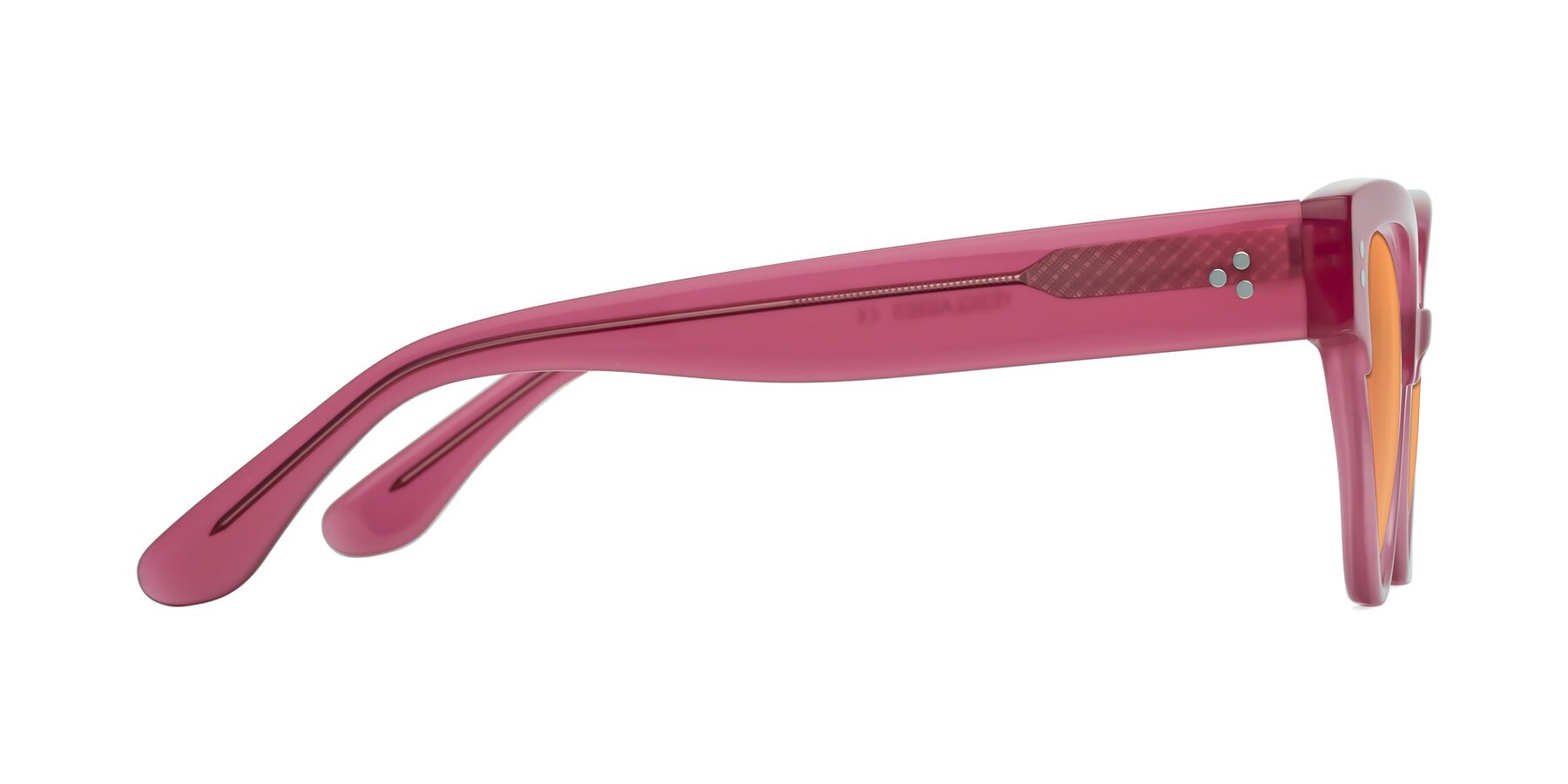 Side of Coho in Pink with Medium Orange Tinted Lenses