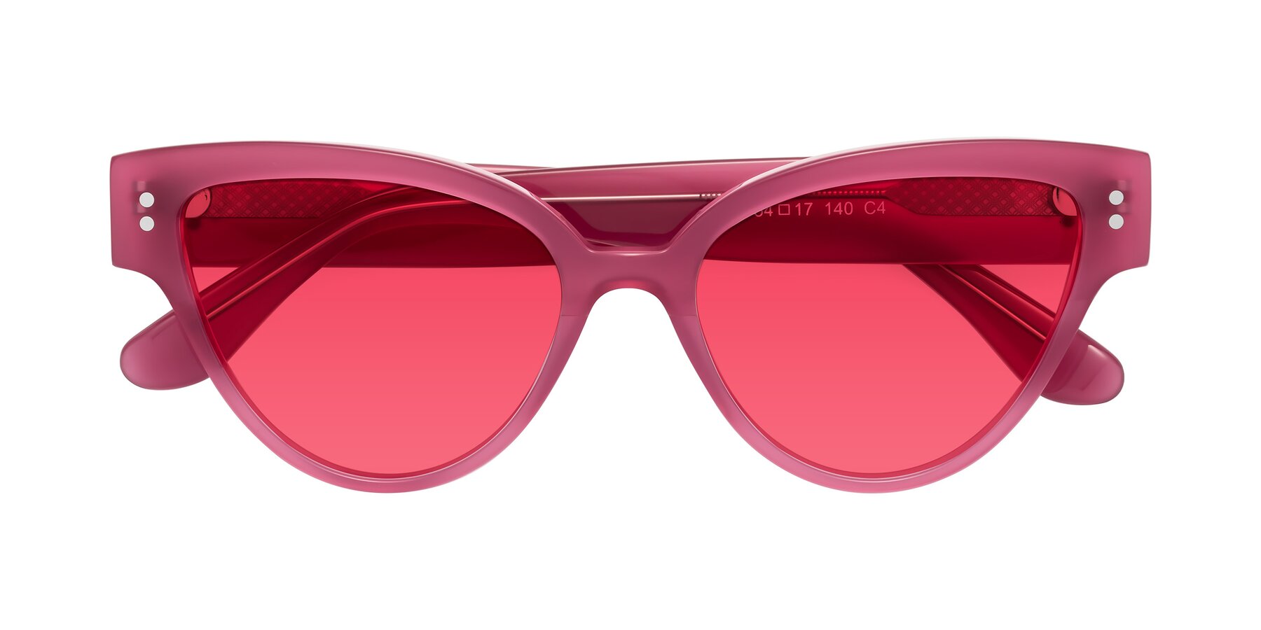 Folded Front of Coho in Pink with Red Tinted Lenses