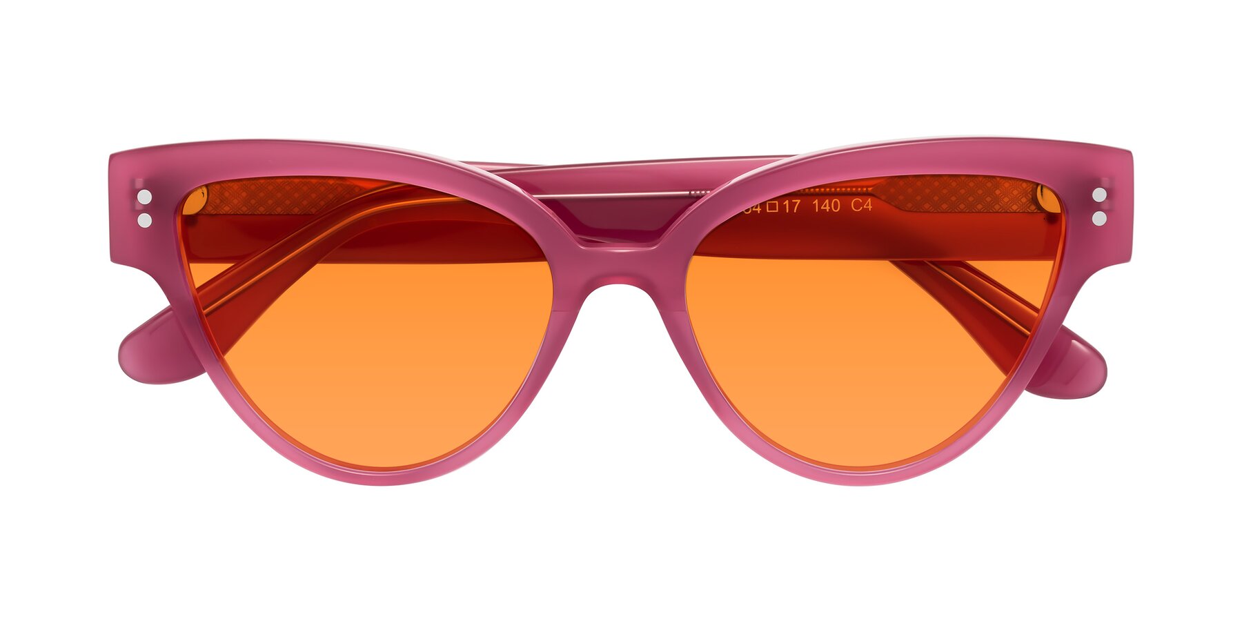 Folded Front of Coho in Pink with Orange Tinted Lenses