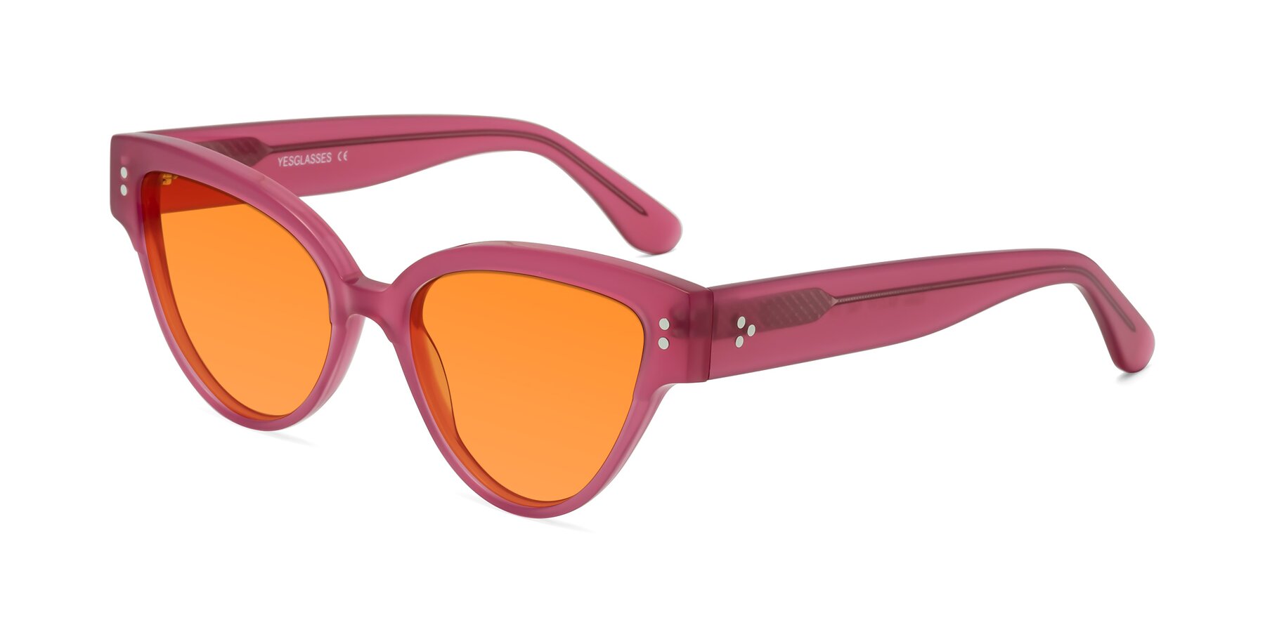 Angle of Coho in Pink with Orange Tinted Lenses