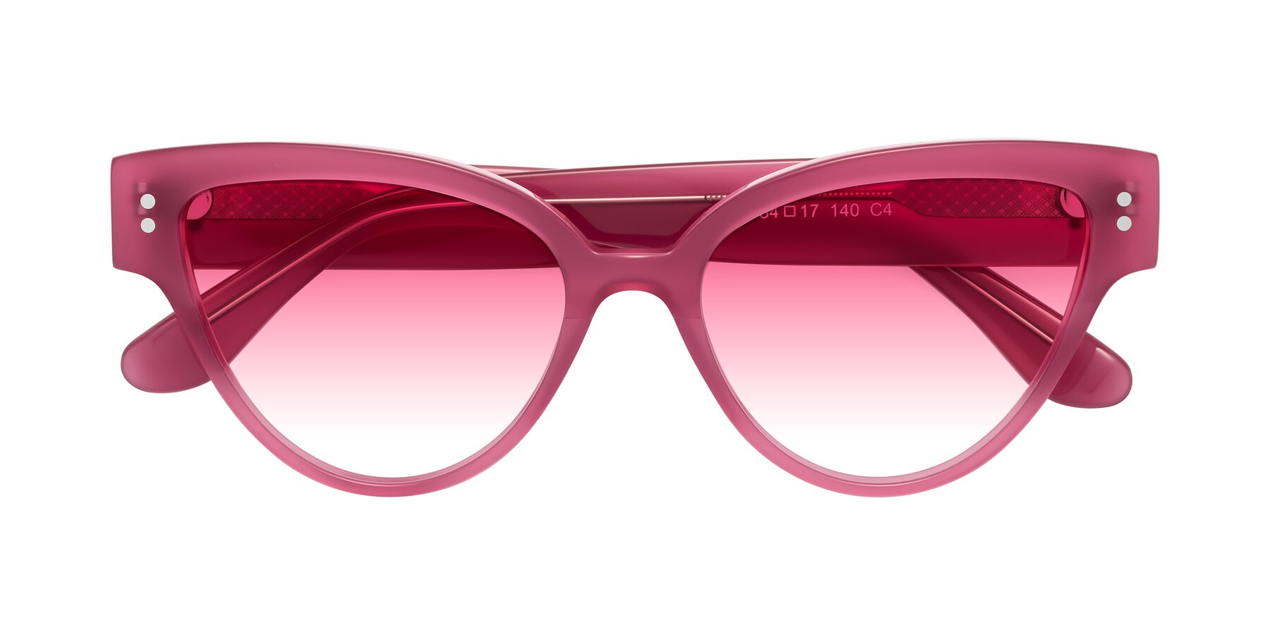 Folded Front of Coho in Pink with Pink Gradient Lenses
