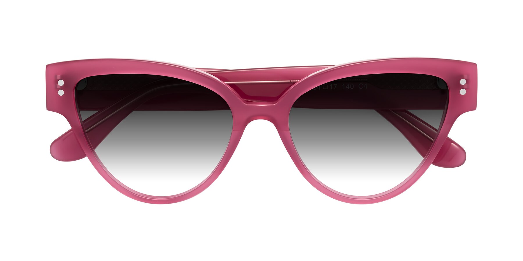 Folded Front of Coho in Pink with Gray Gradient Lenses