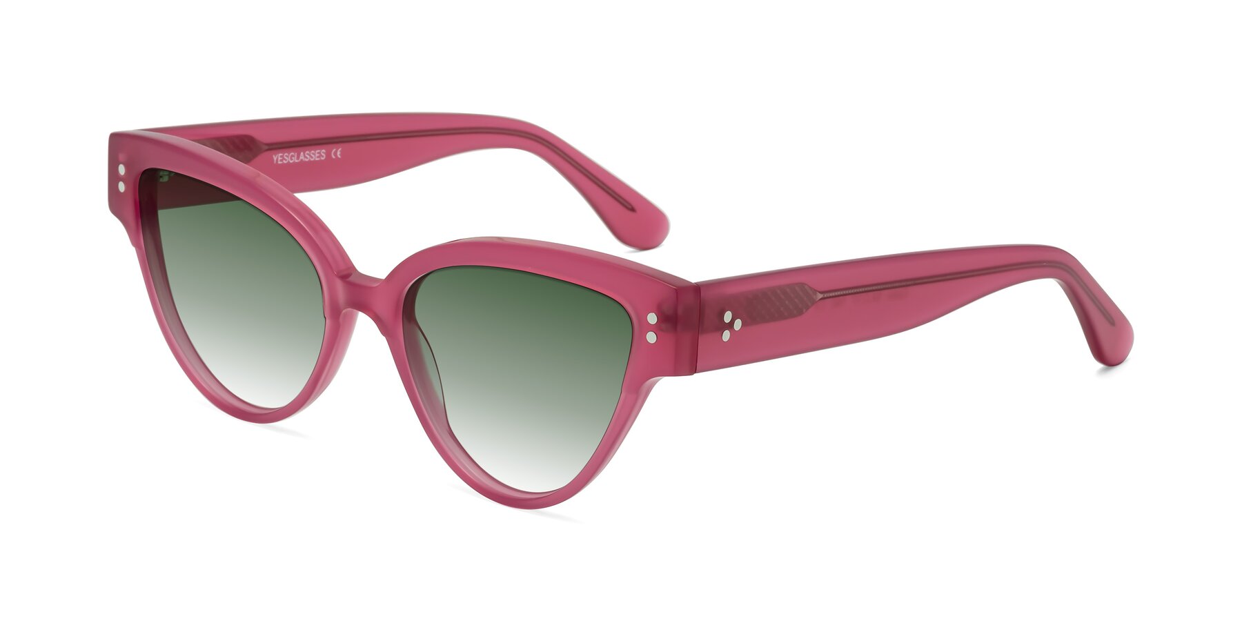 Angle of Coho in Pink with Green Gradient Lenses