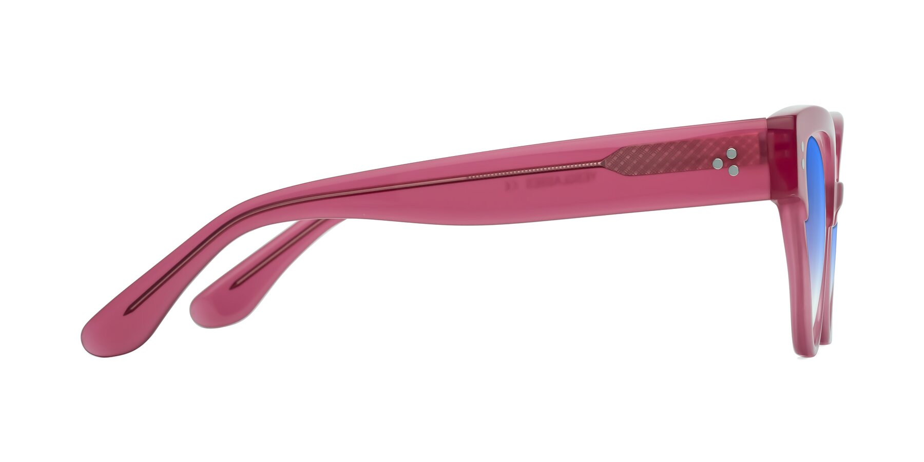 Side of Coho in Pink with Blue Gradient Lenses