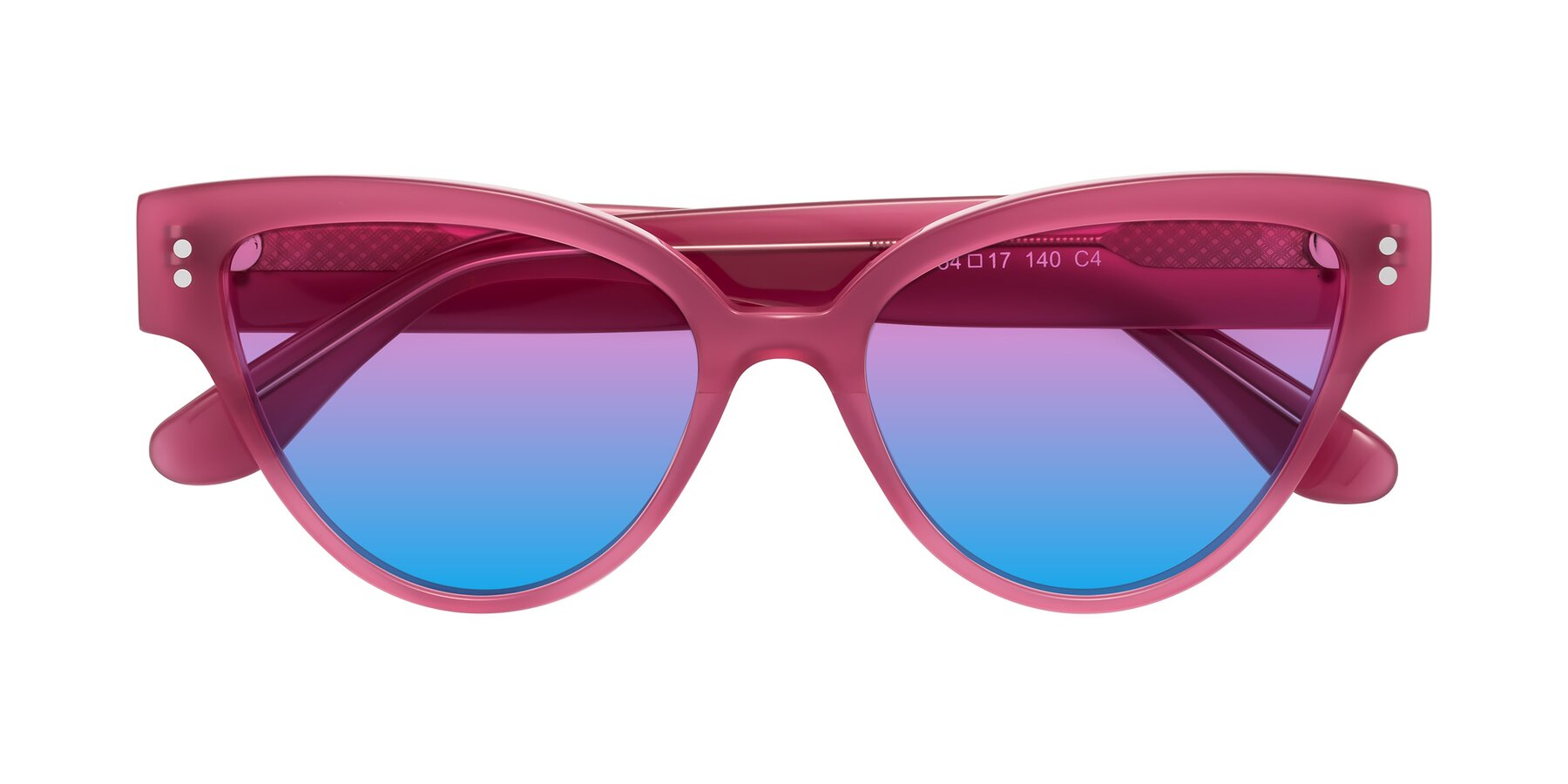 Folded Front of Coho in Pink with Pink / Blue Gradient Lenses