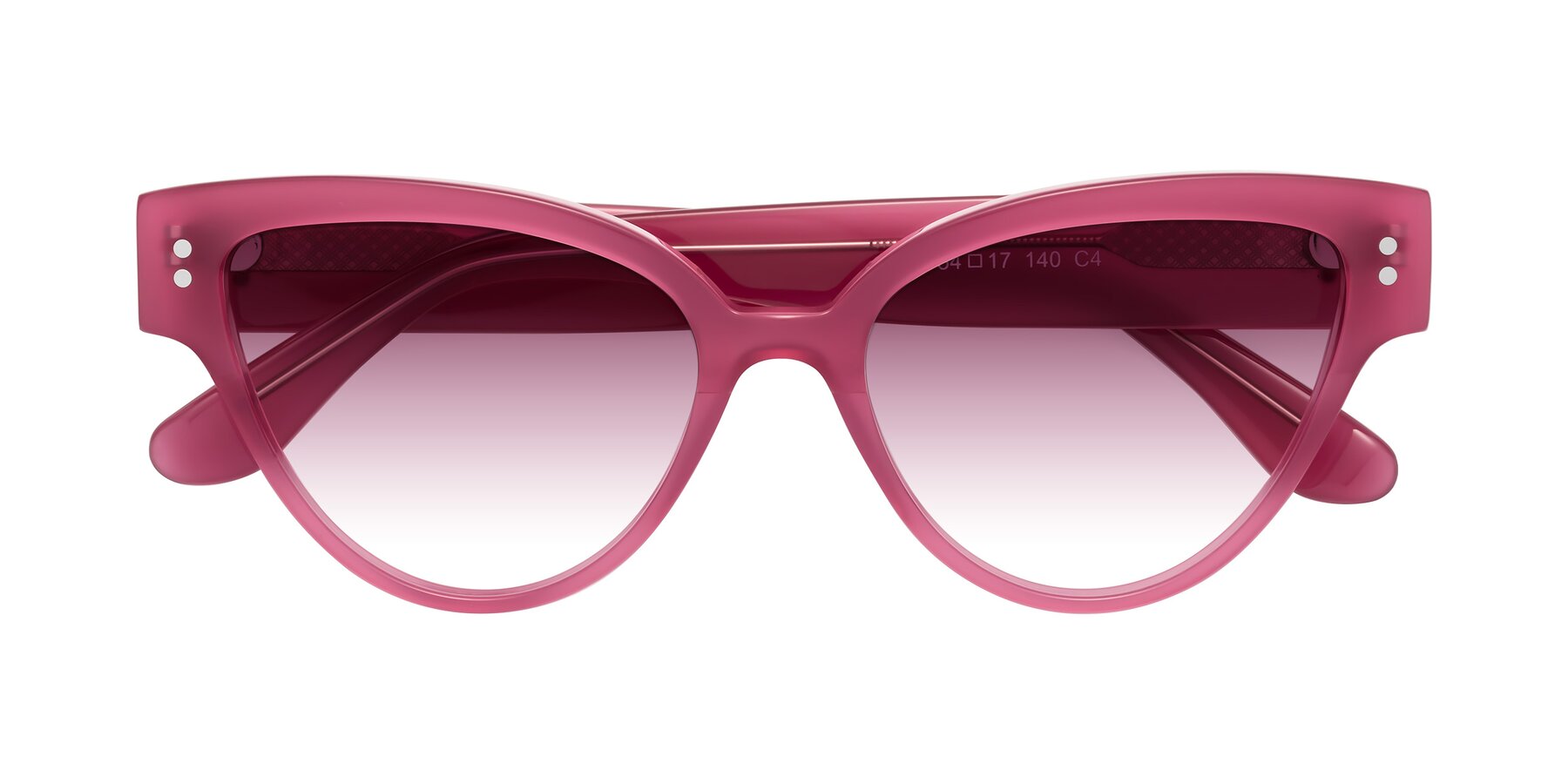 Folded Front of Coho in Pink with Wine Gradient Lenses