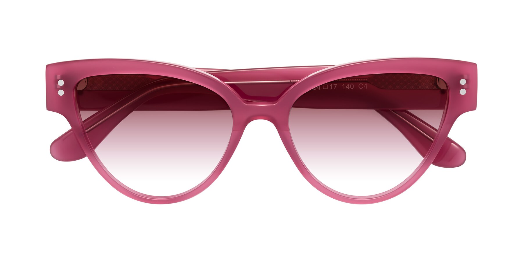 Folded Front of Coho in Pink with Garnet Gradient Lenses