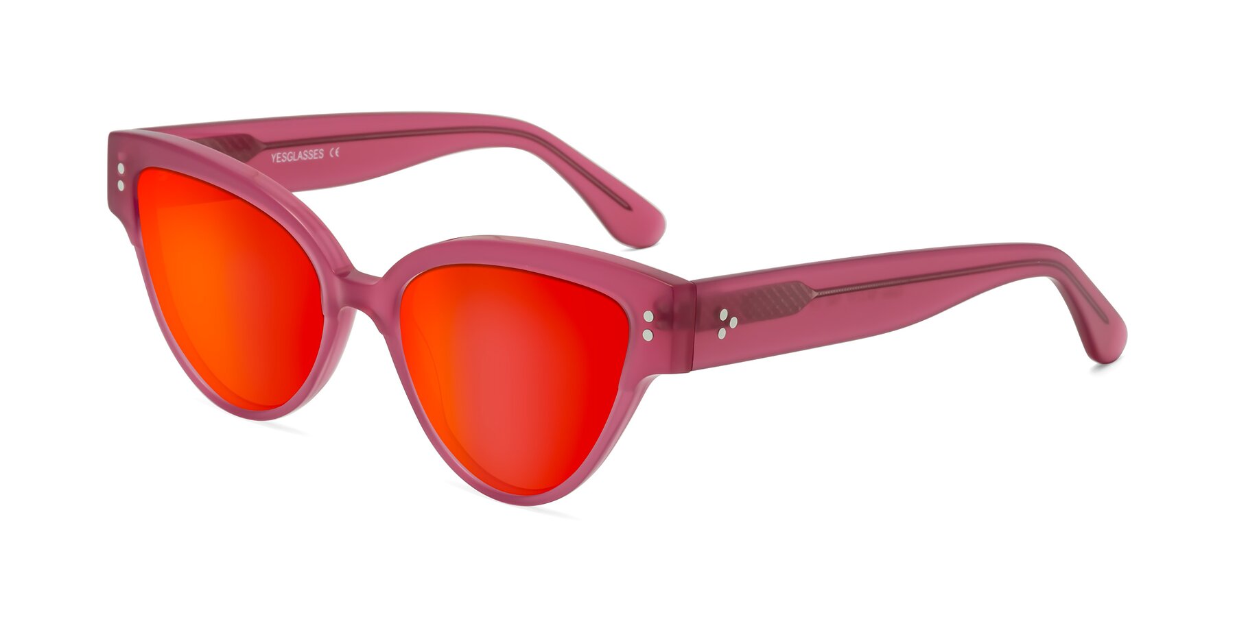 Angle of Coho in Pink with Red Gold Mirrored Lenses