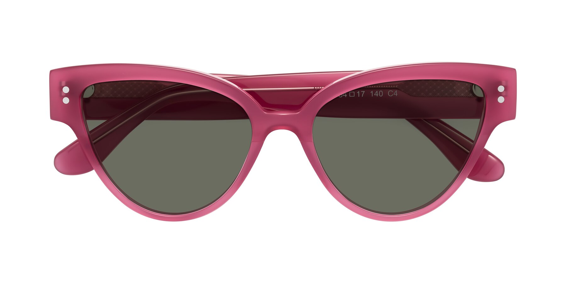Folded Front of Coho in Pink with Gray Polarized Lenses