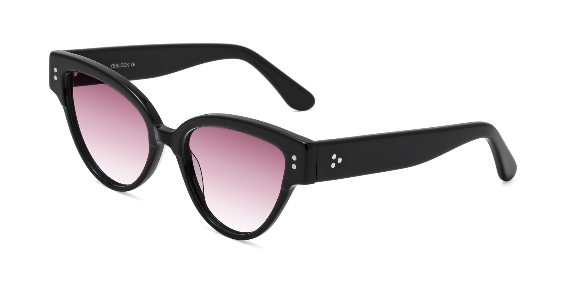 Angle of Coho in Black with Wine Gradient Lenses