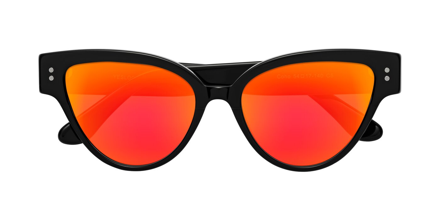 Coho - Black Flash Mirrored Sunglasses