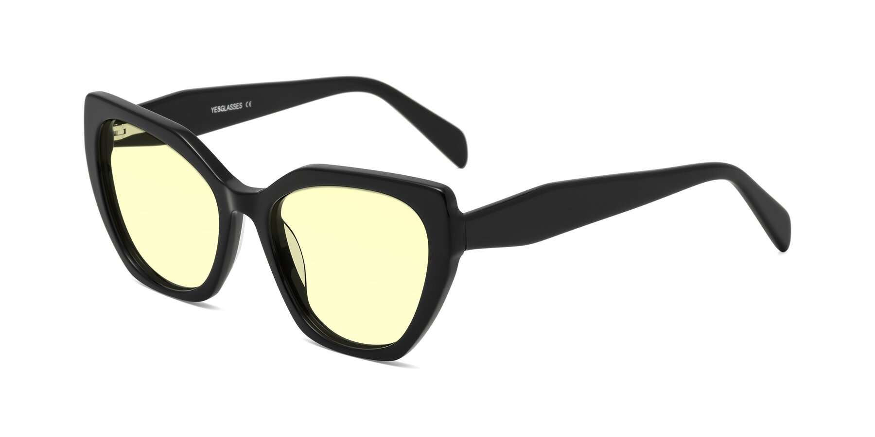 Angle of Tilton in Black with Light Yellow Tinted Lenses