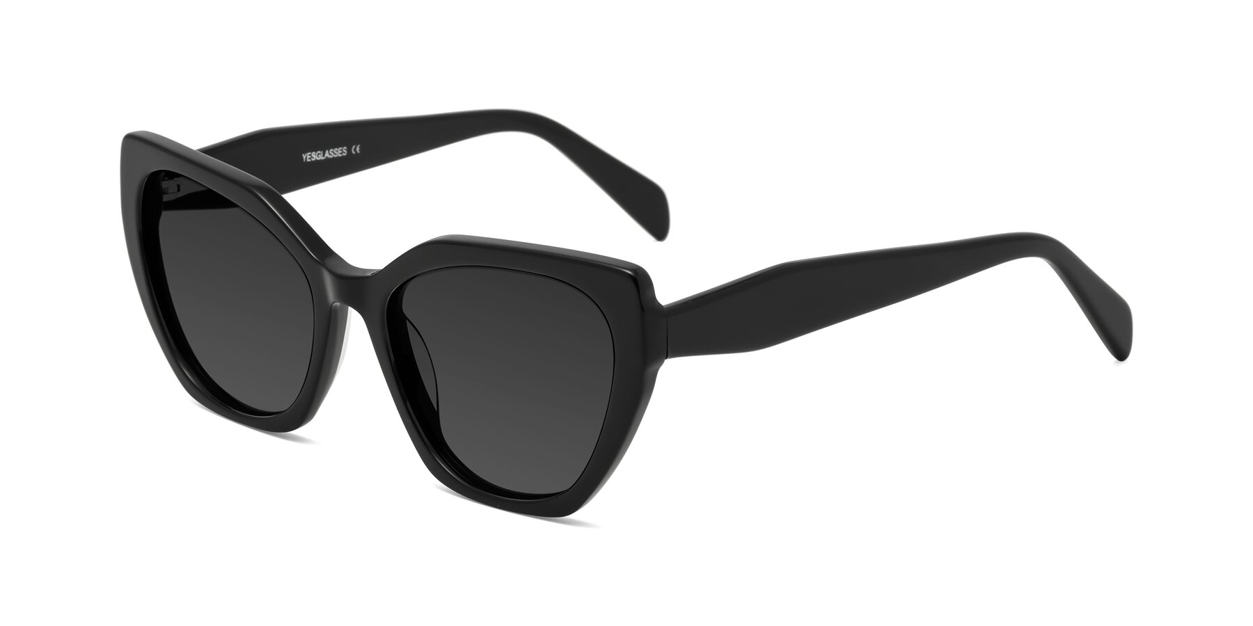 Angle of Tilton in Black with Gray Tinted Lenses