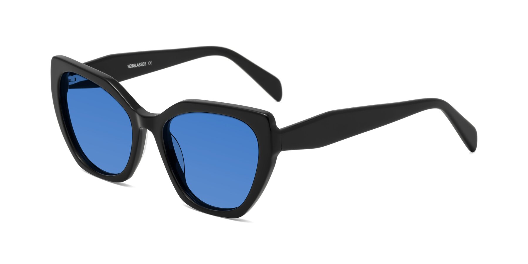 Angle of Tilton in Black with Blue Tinted Lenses
