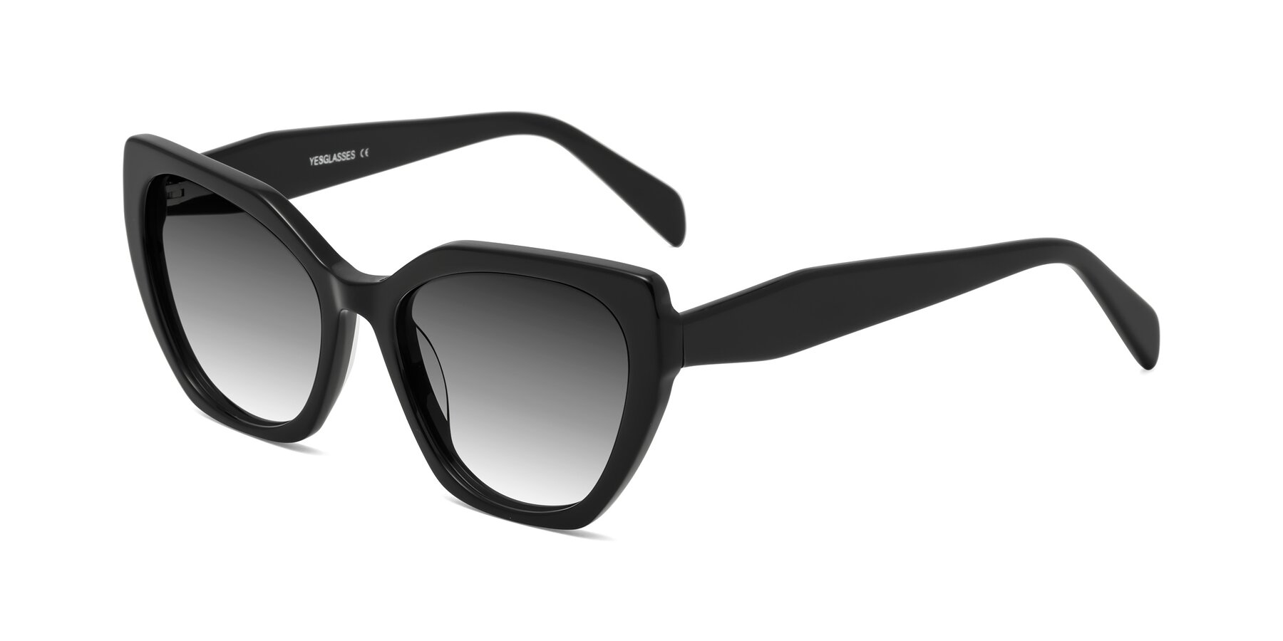 Angle of Tilton in Black with Gray Gradient Lenses
