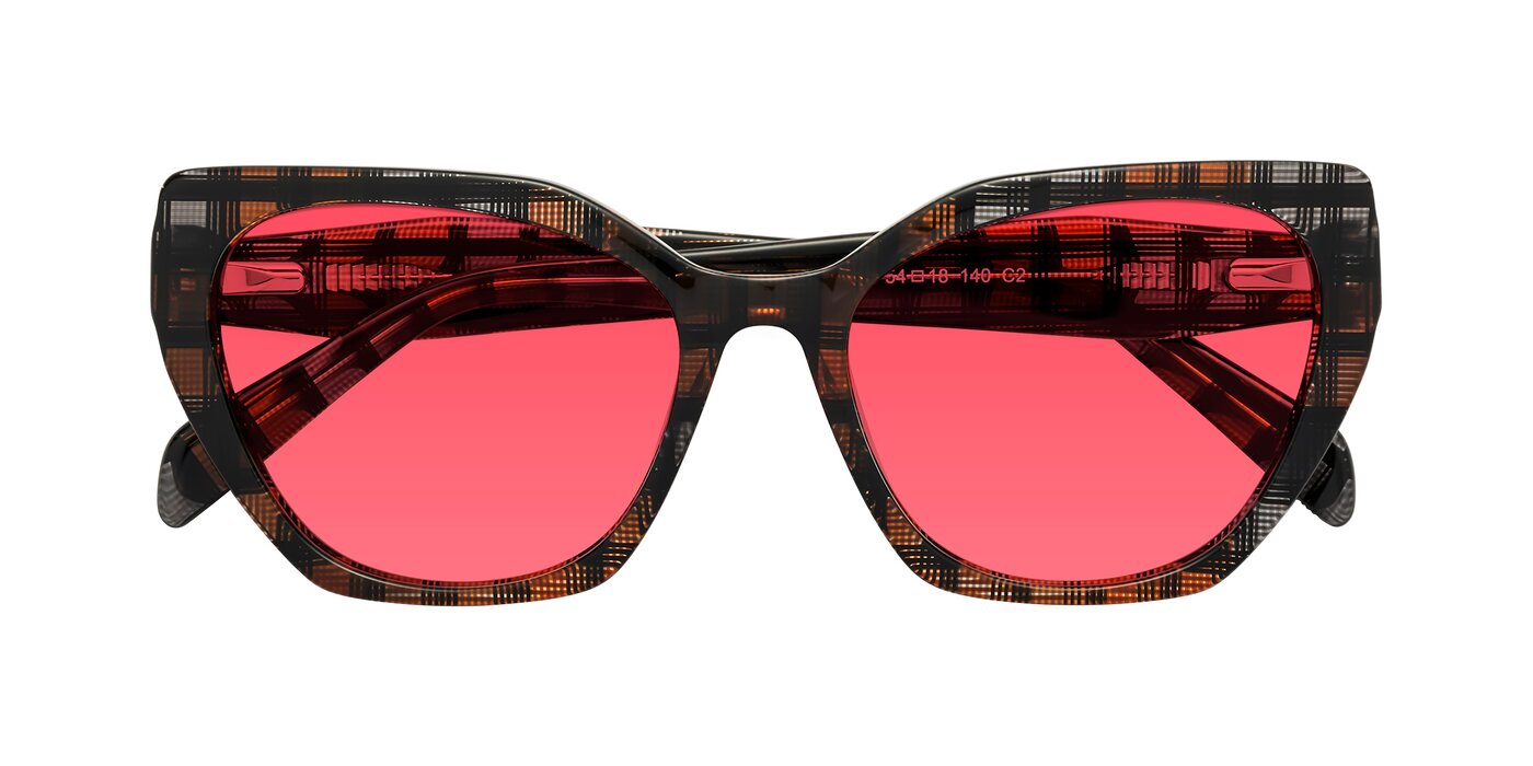 Tilton - Brown Grid Tinted Sunglasses