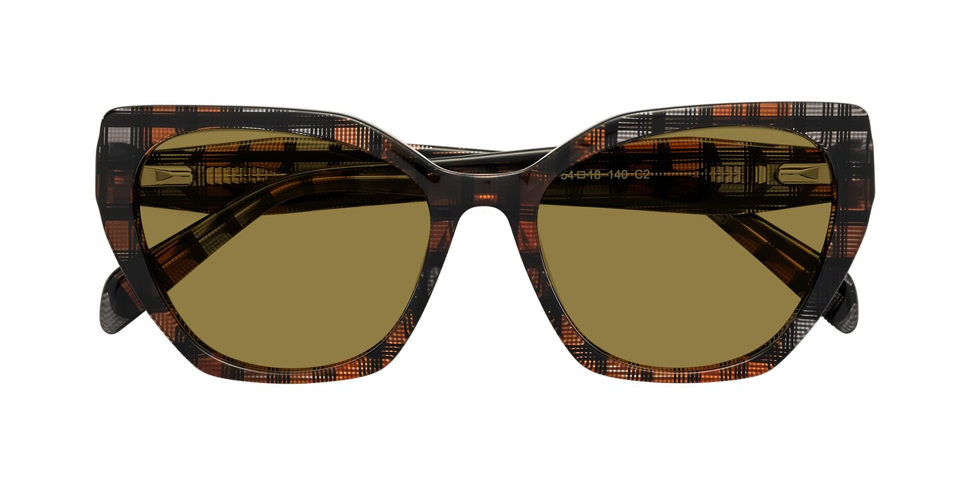 Tilton - Brown Grid Polarized Sunglasses