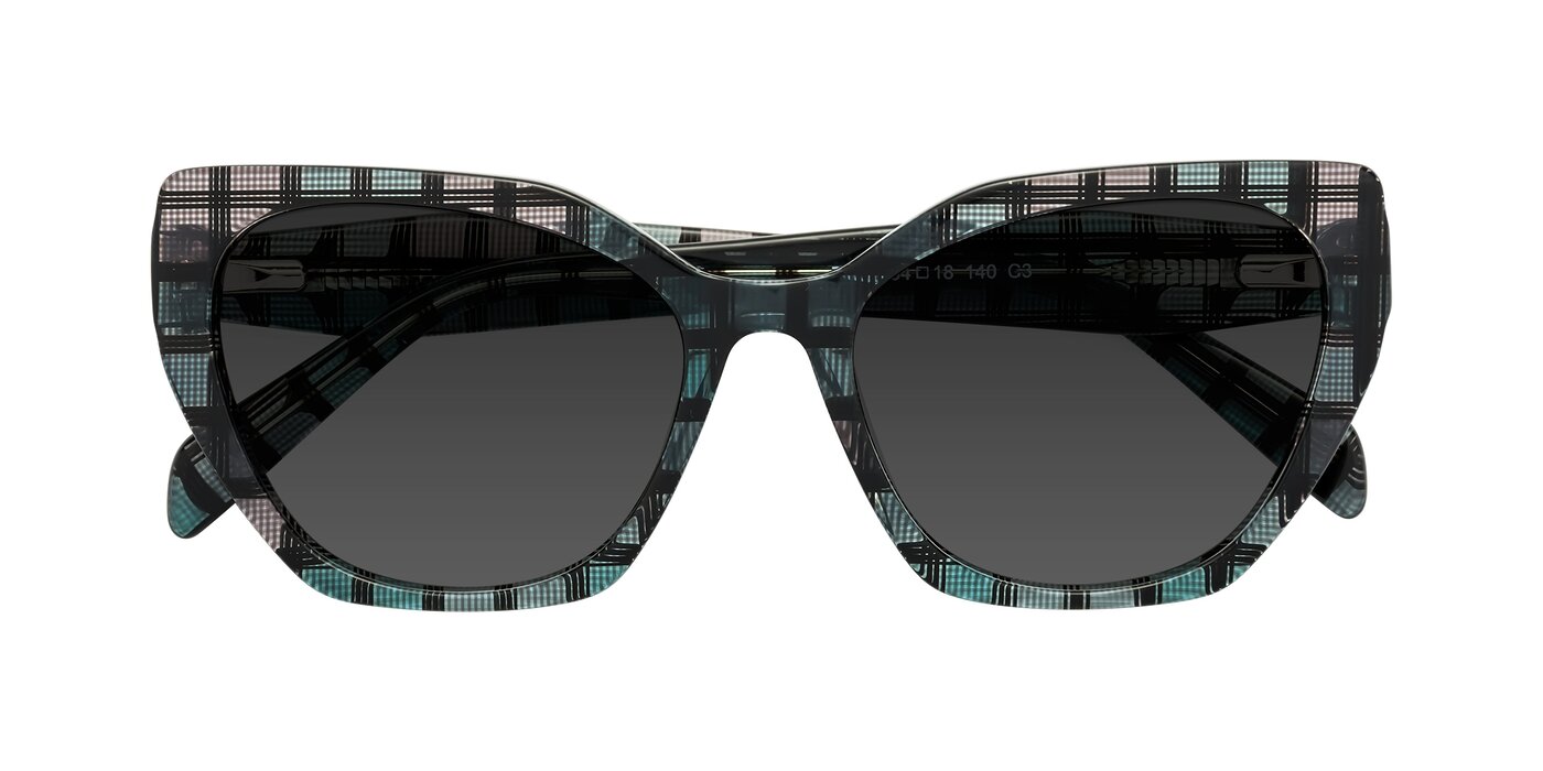 Tilton - Blue Grid Tinted Sunglasses