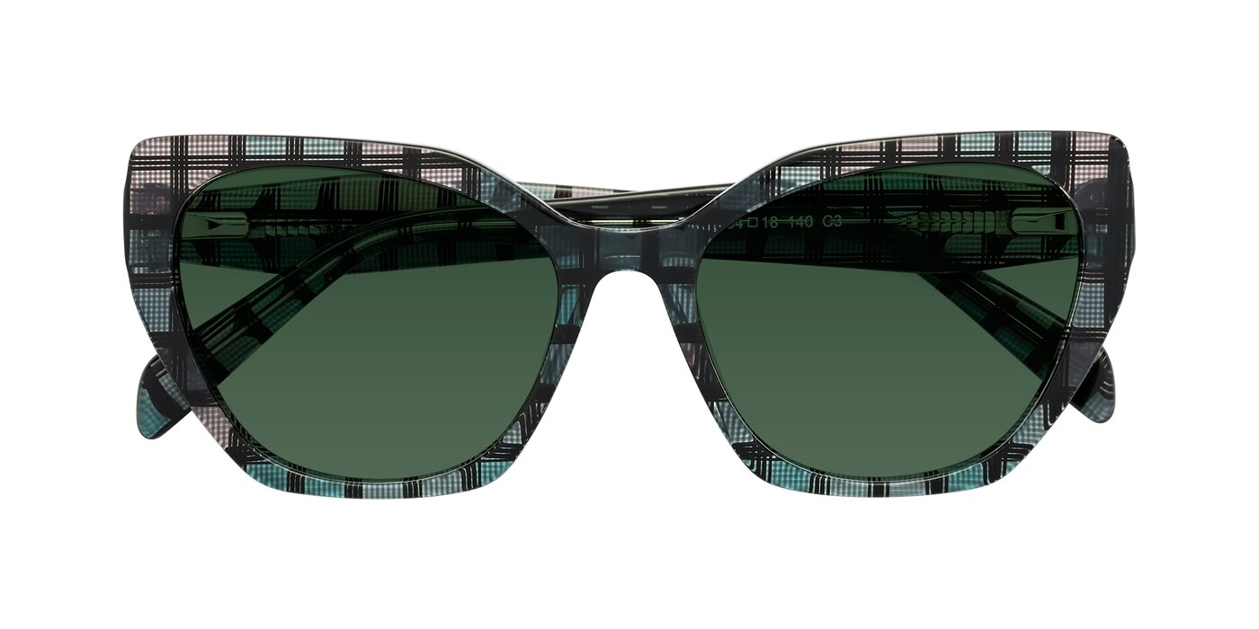 Tilton - Blue Grid Tinted Sunglasses