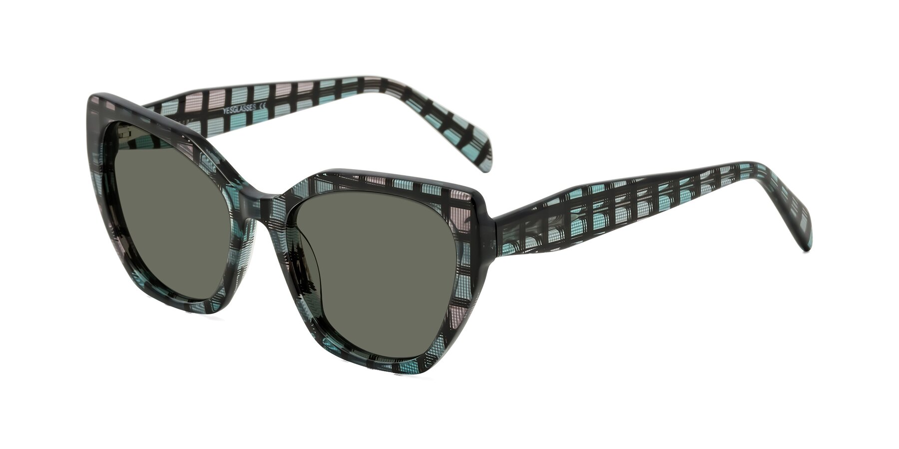 Angle of Tilton in Blue Grid with Gray Polarized Lenses