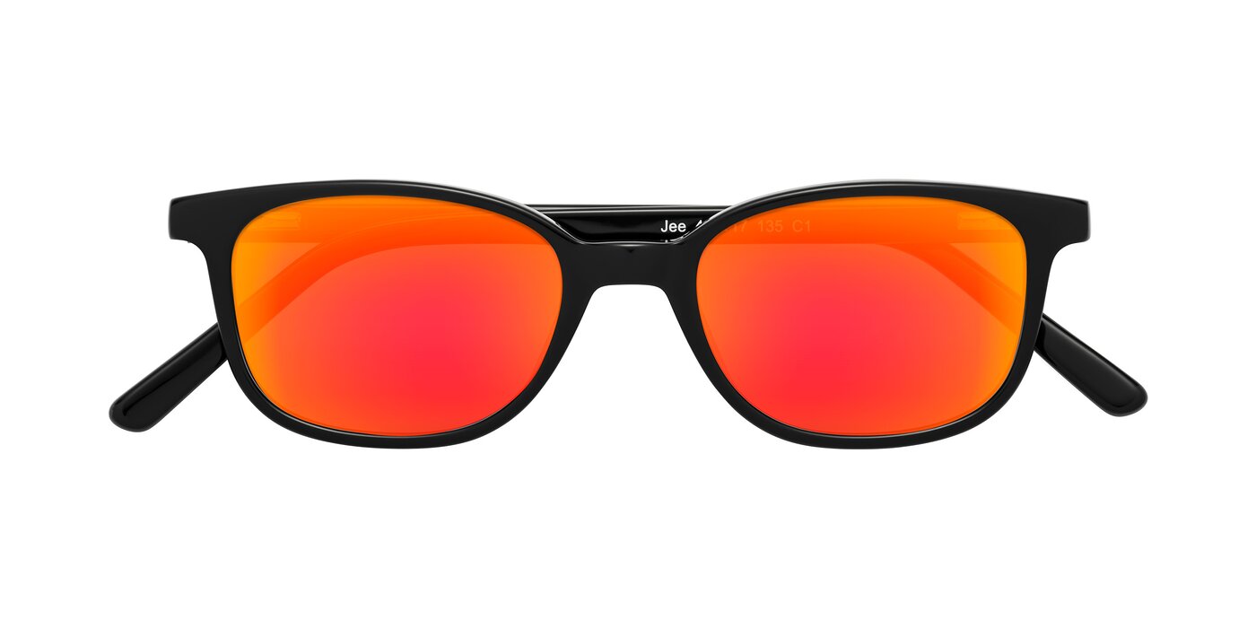 Jee - Black Flash Mirrored Sunglasses