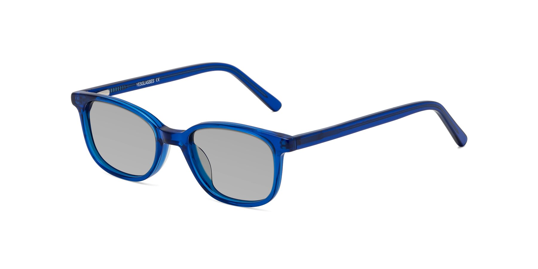 Angle of Jee in Navy Blue with Light Gray Tinted Lenses