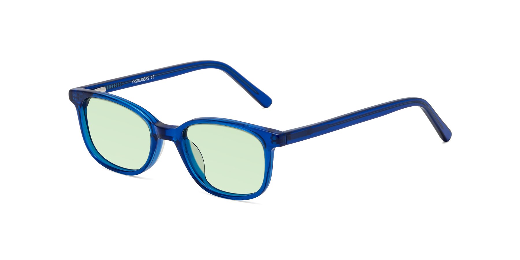 Angle of Jee in Navy Blue with Light Green Tinted Lenses