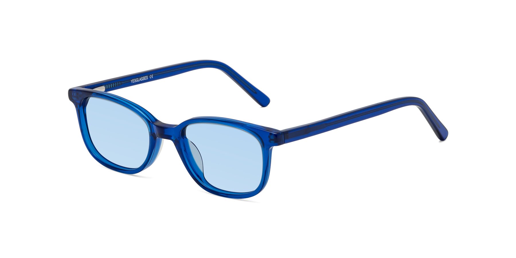 Angle of Jee in Navy Blue with Light Blue Tinted Lenses