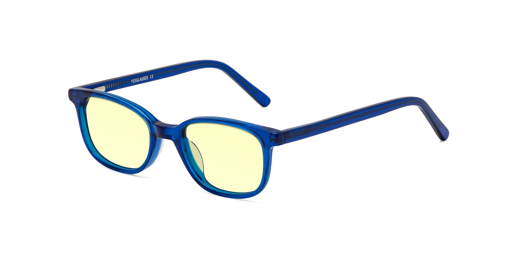 Angle of Jee in Navy Blue with Light Yellow Tinted Lenses