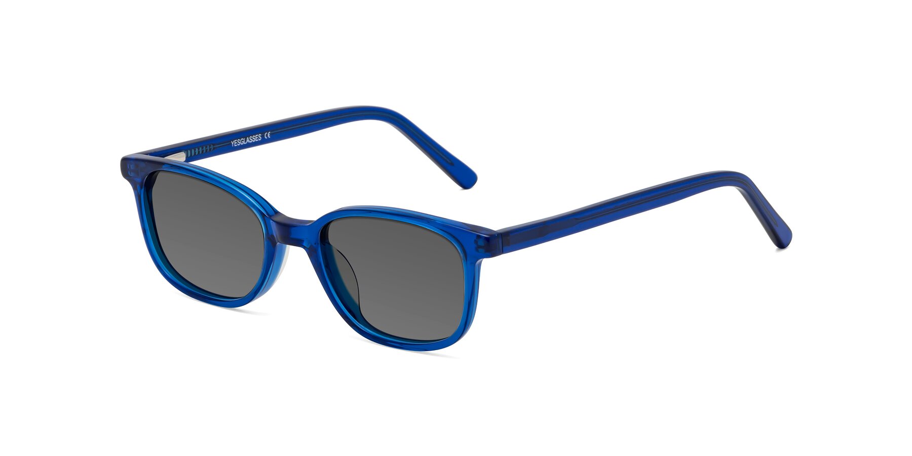 Angle of Jee in Navy Blue with Medium Gray Tinted Lenses