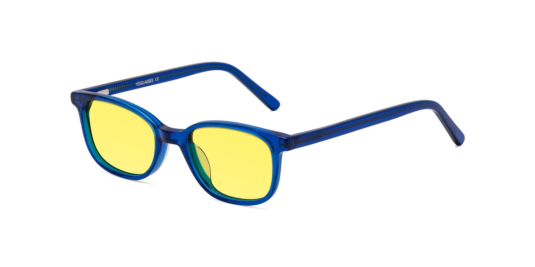 Angle of Jee in Navy Blue with Medium Yellow Tinted Lenses