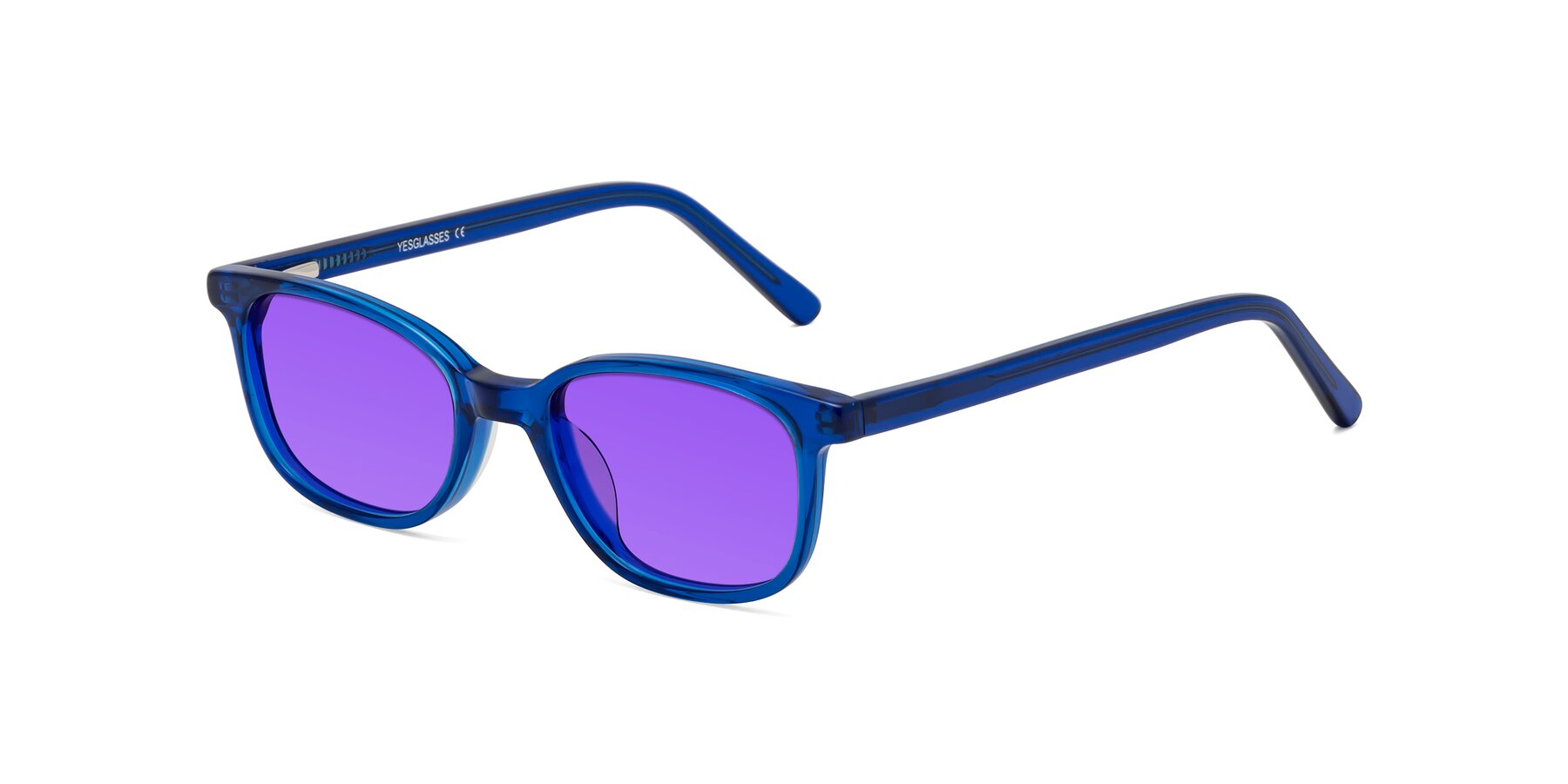 Angle of Jee in Navy Blue with Purple Tinted Lenses