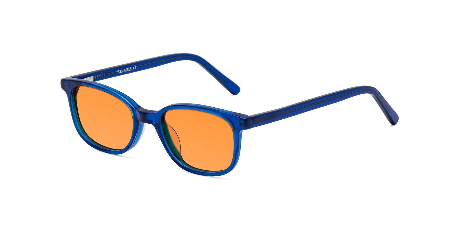 Angle of Jee in Navy Blue with Orange Tinted Lenses