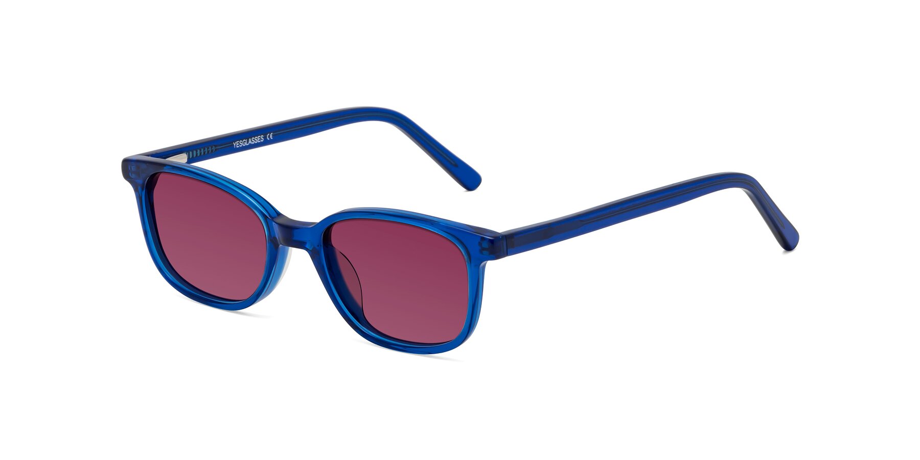 Angle of Jee in Navy Blue with Wine Tinted Lenses