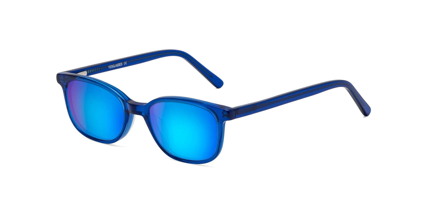 Angle of Jee in Navy Blue with Blue Mirrored Lenses