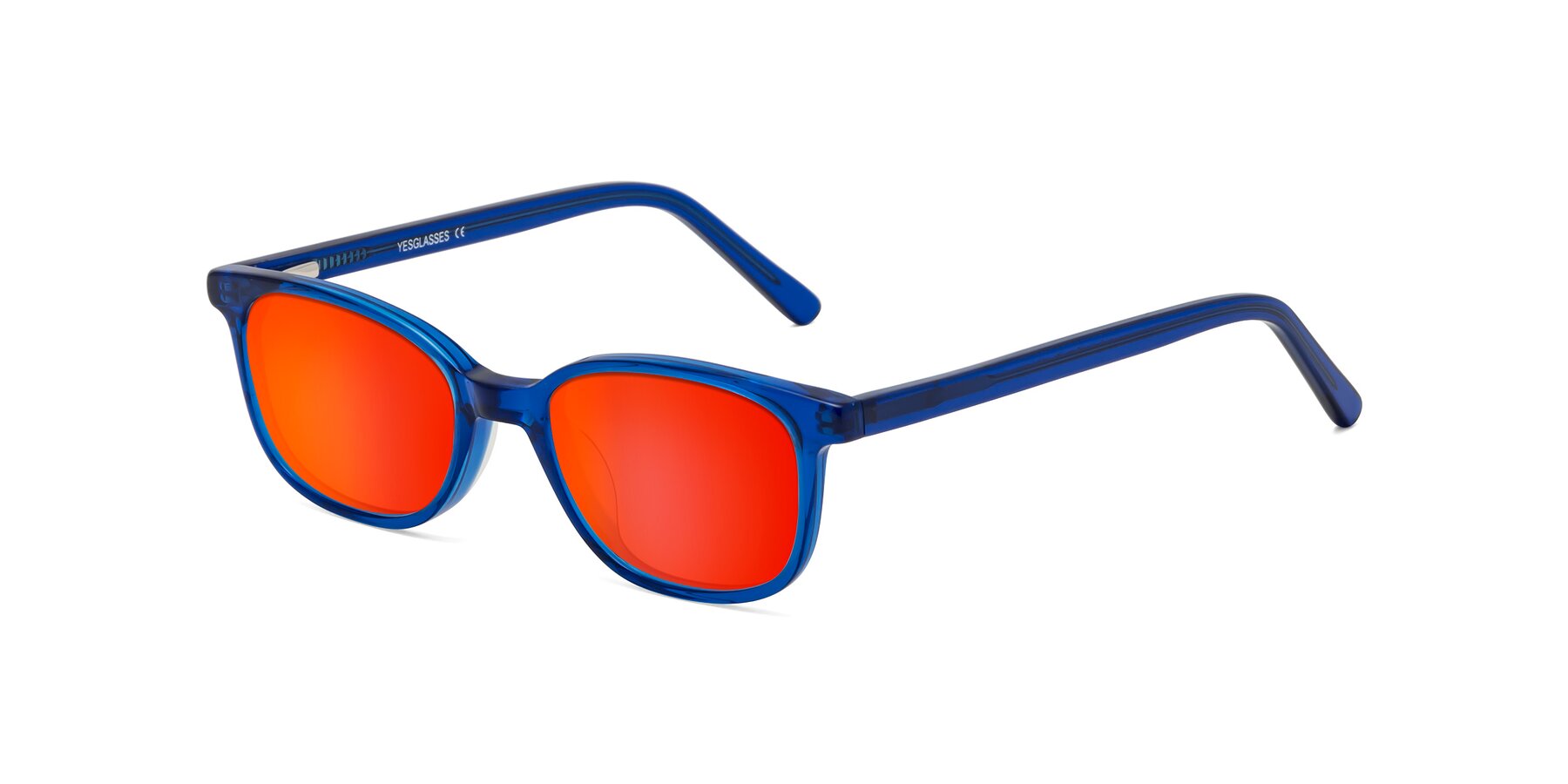 Angle of Jee in Navy Blue with Red Gold Mirrored Lenses