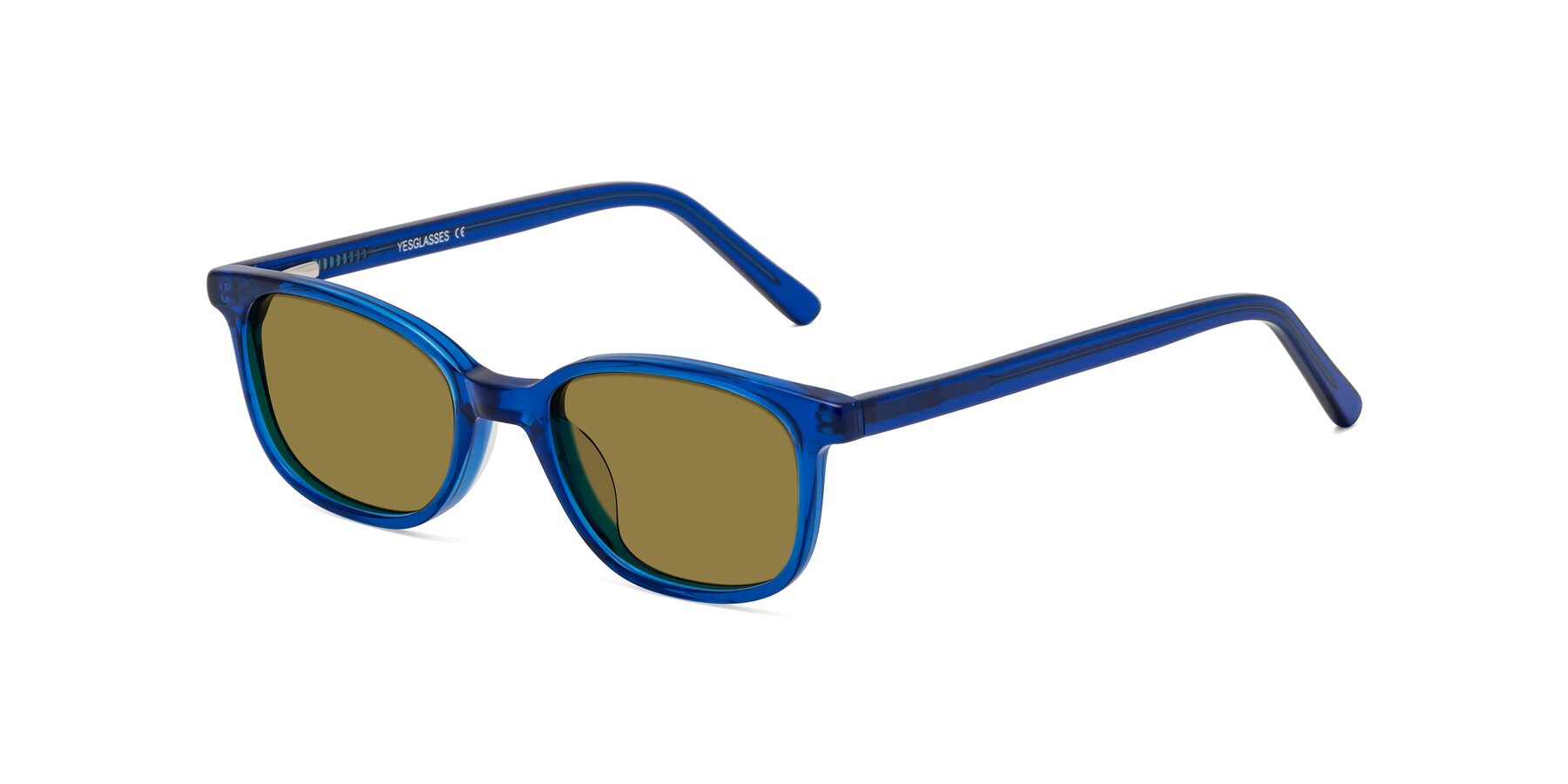 Angle of Jee in Navy Blue with Brown Polarized Lenses
