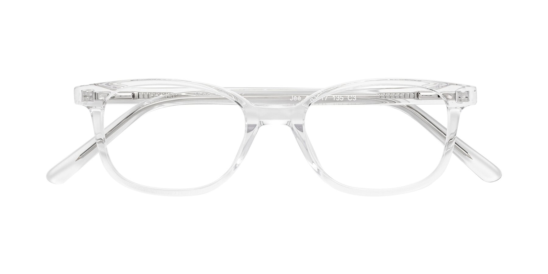 Clear Classic Low Bridge Fit Rectangle Eyeglasses - Jee