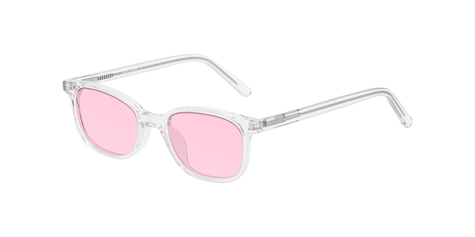 Angle of Jee in Clear with Light Pink Tinted Lenses