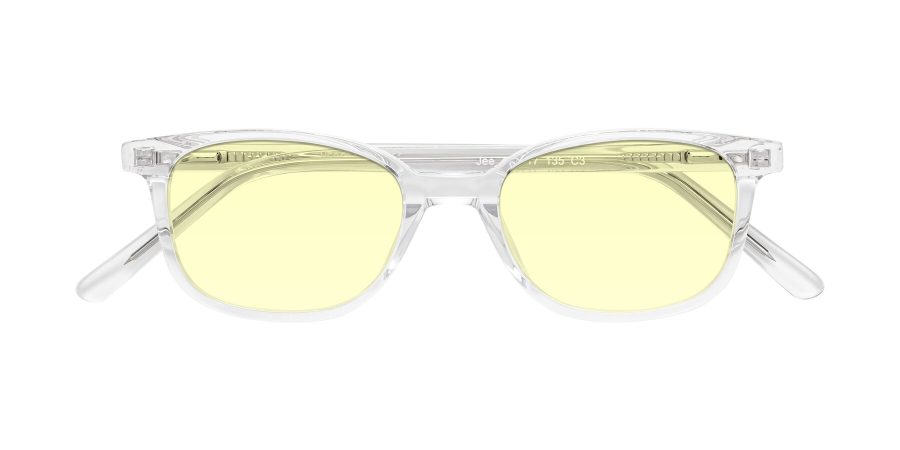 Folded Front of Jee in Clear with Light Yellow Tinted Lenses