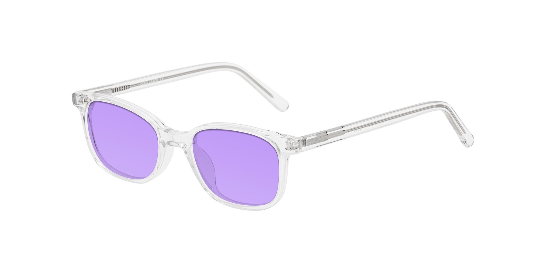 Angle of Jee in Clear with Medium Purple Tinted Lenses