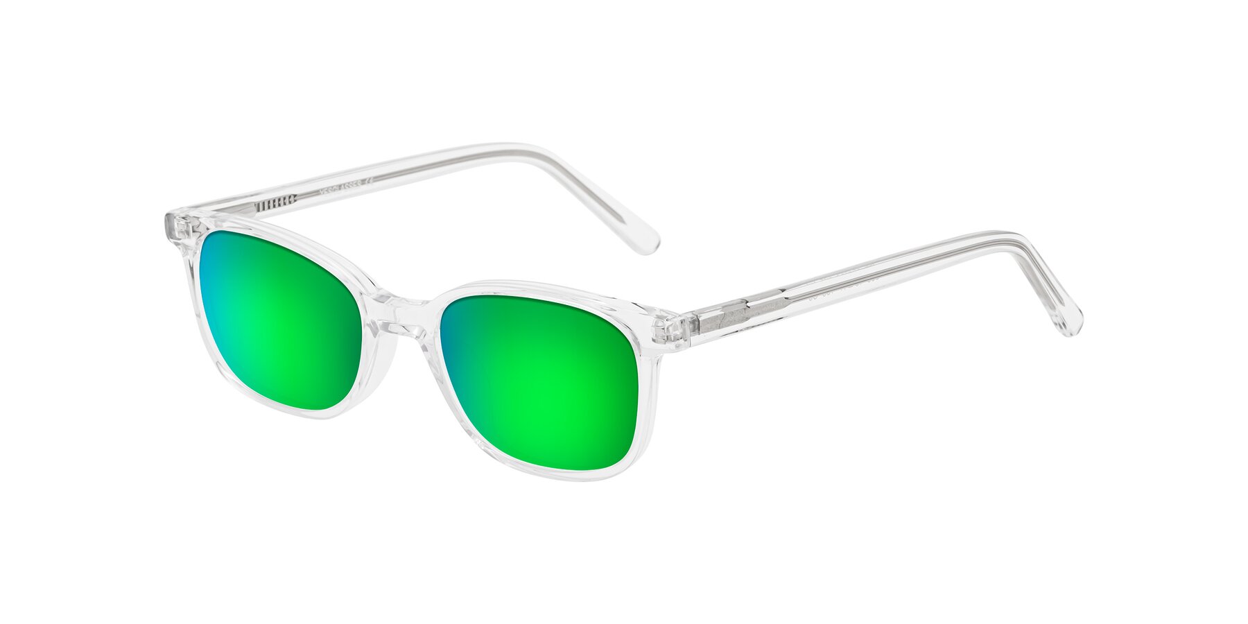 Angle of Jee in Clear with Green Mirrored Lenses