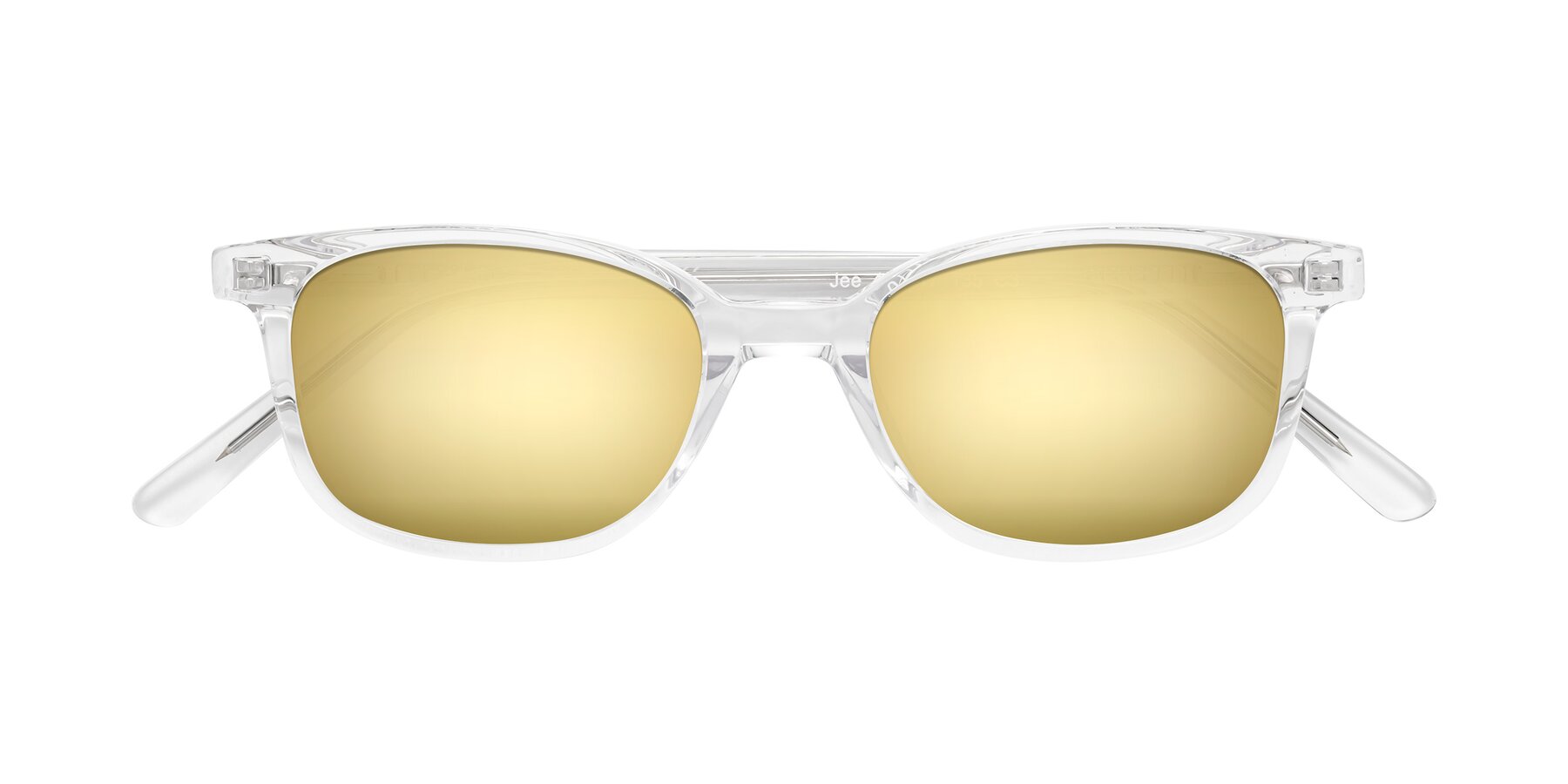 Folded Front of Jee in Clear with Gold Mirrored Lenses