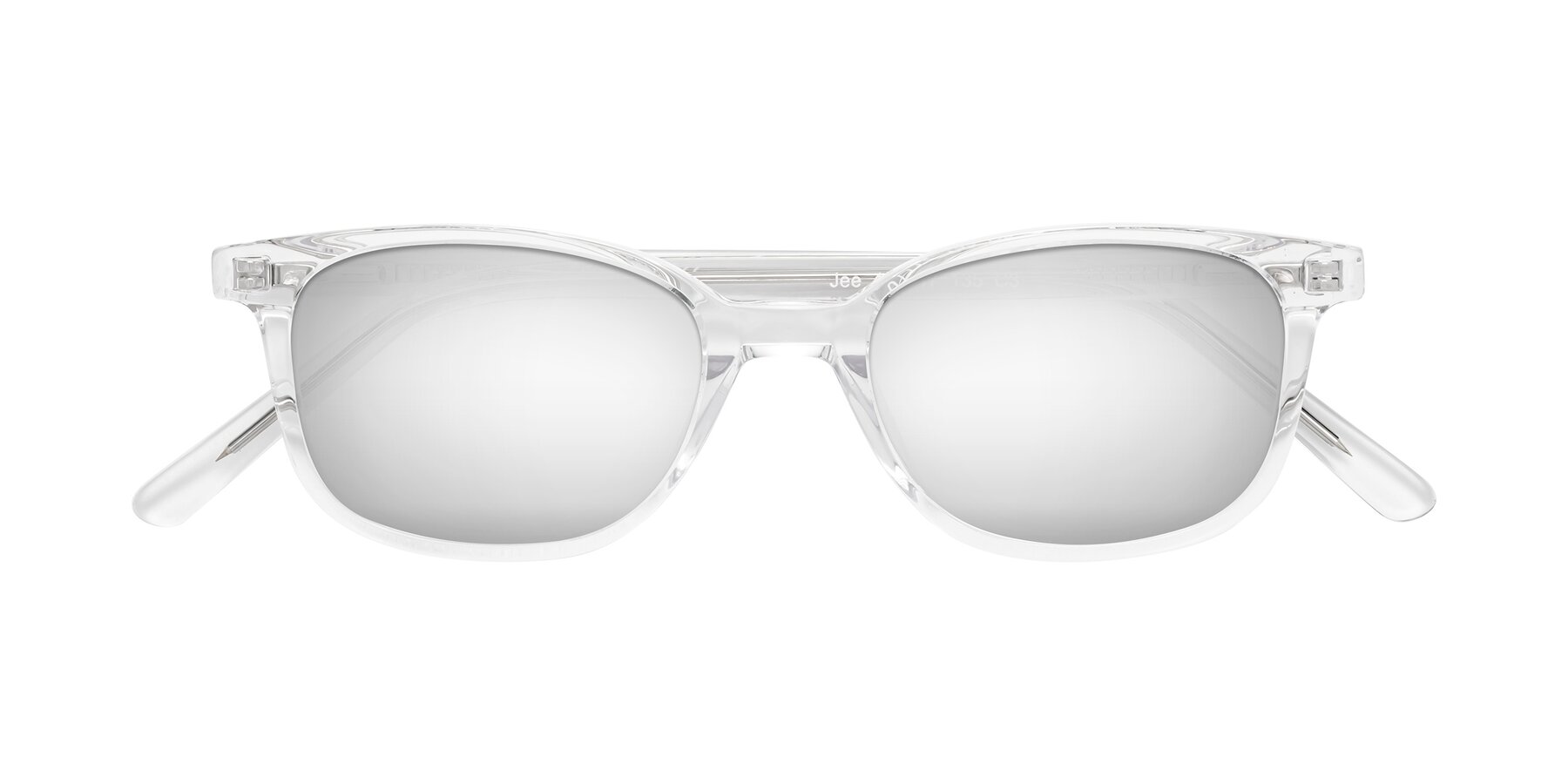 Folded Front of Jee in Clear with Silver Mirrored Lenses
