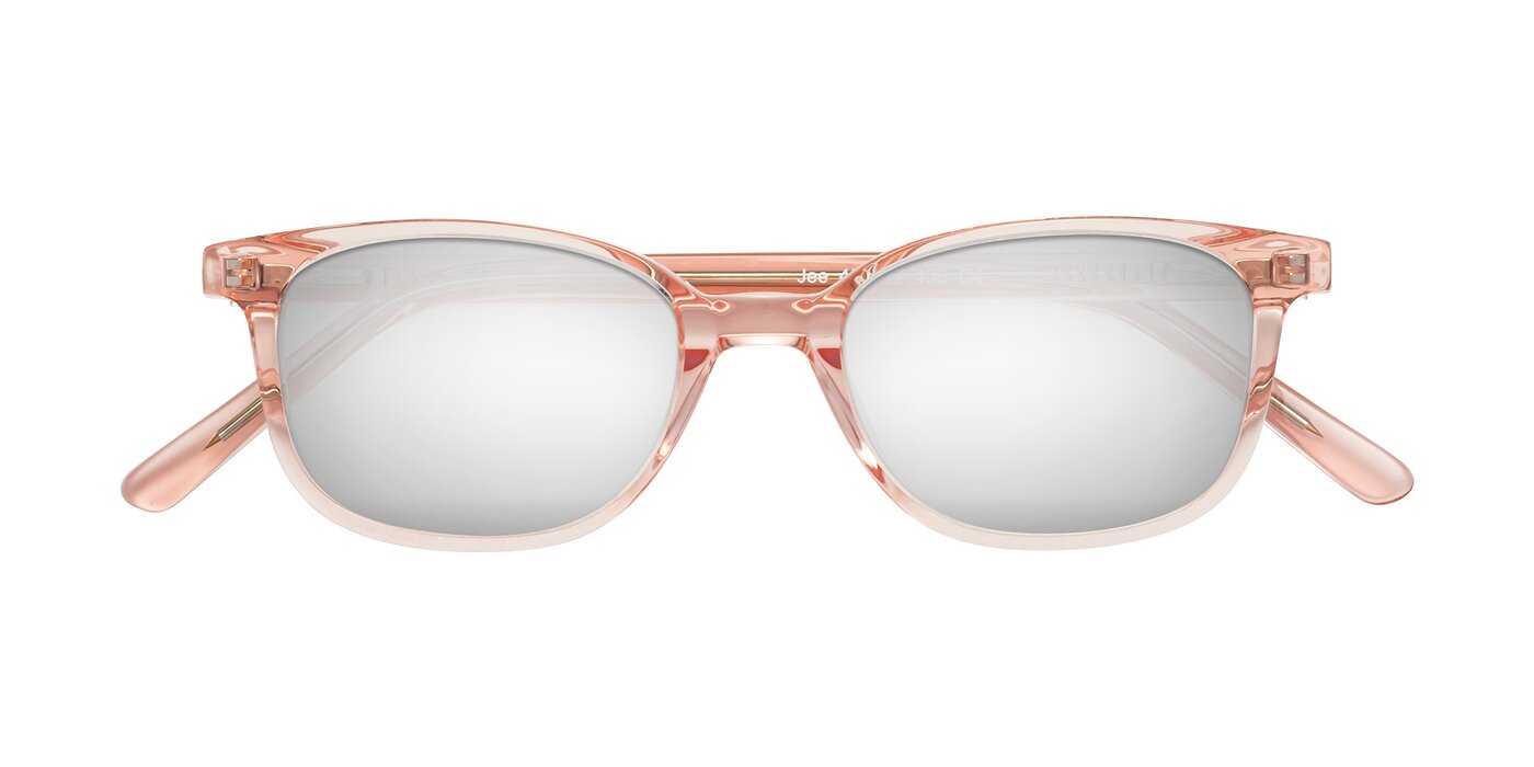 Jee - Transparent Pink Flash Mirrored Sunglasses
