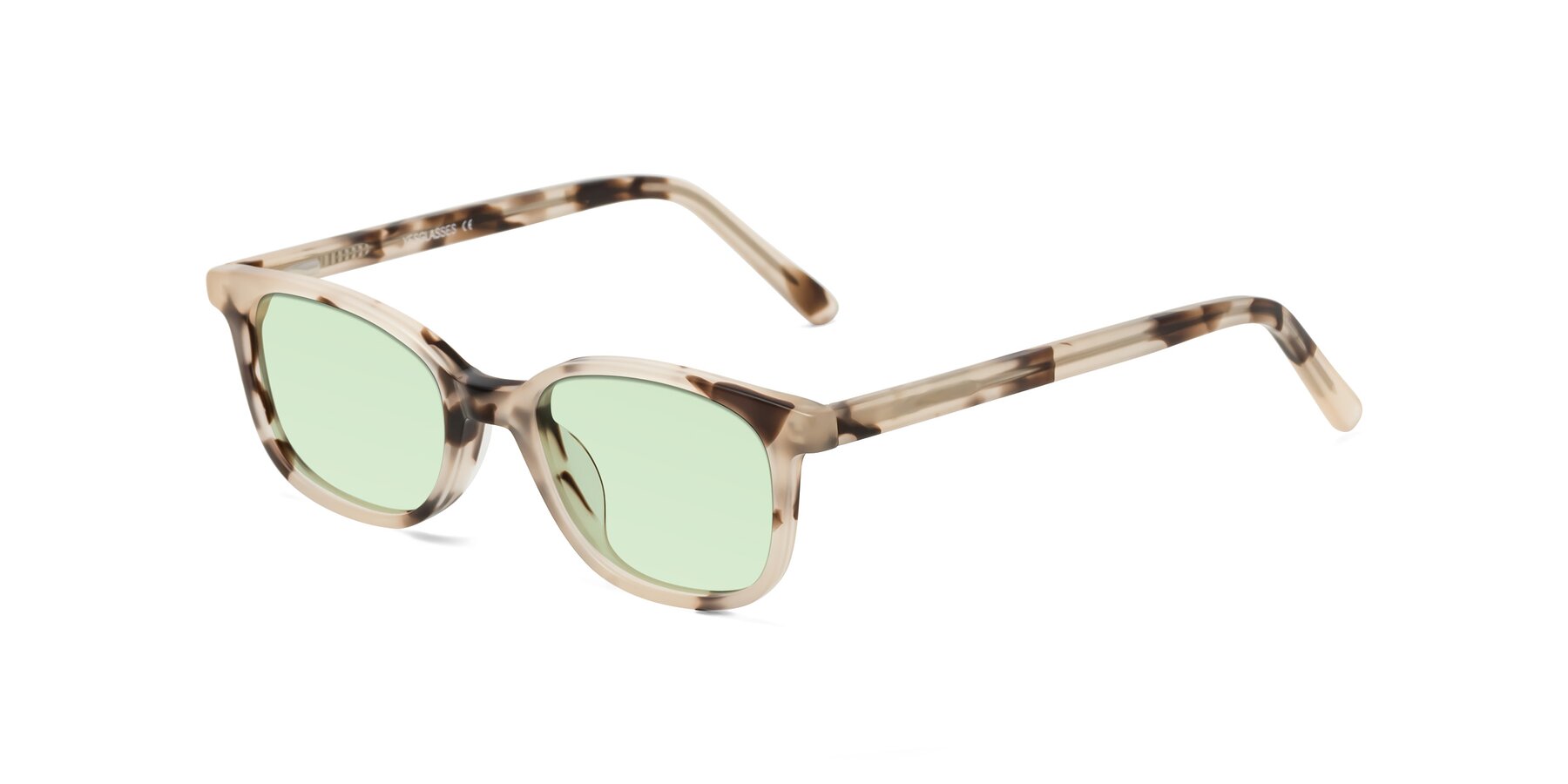 Angle of Jee in Ivory Tortoise with Light Green Tinted Lenses