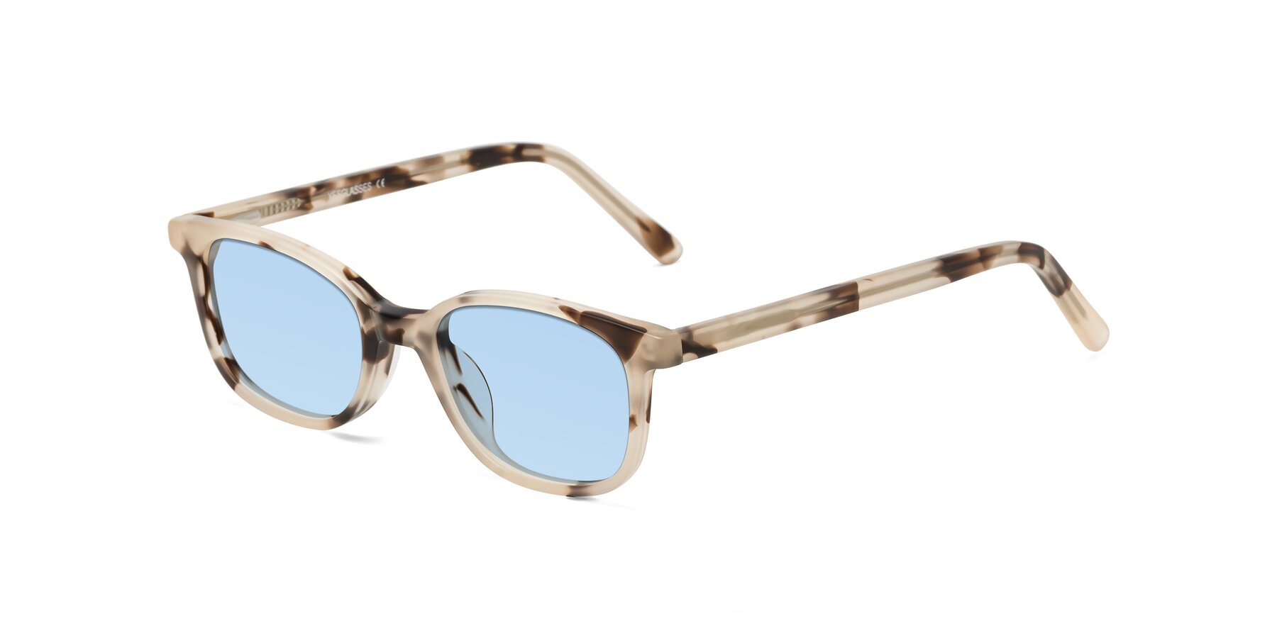 Angle of Jee in Ivory Tortoise with Light Blue Tinted Lenses