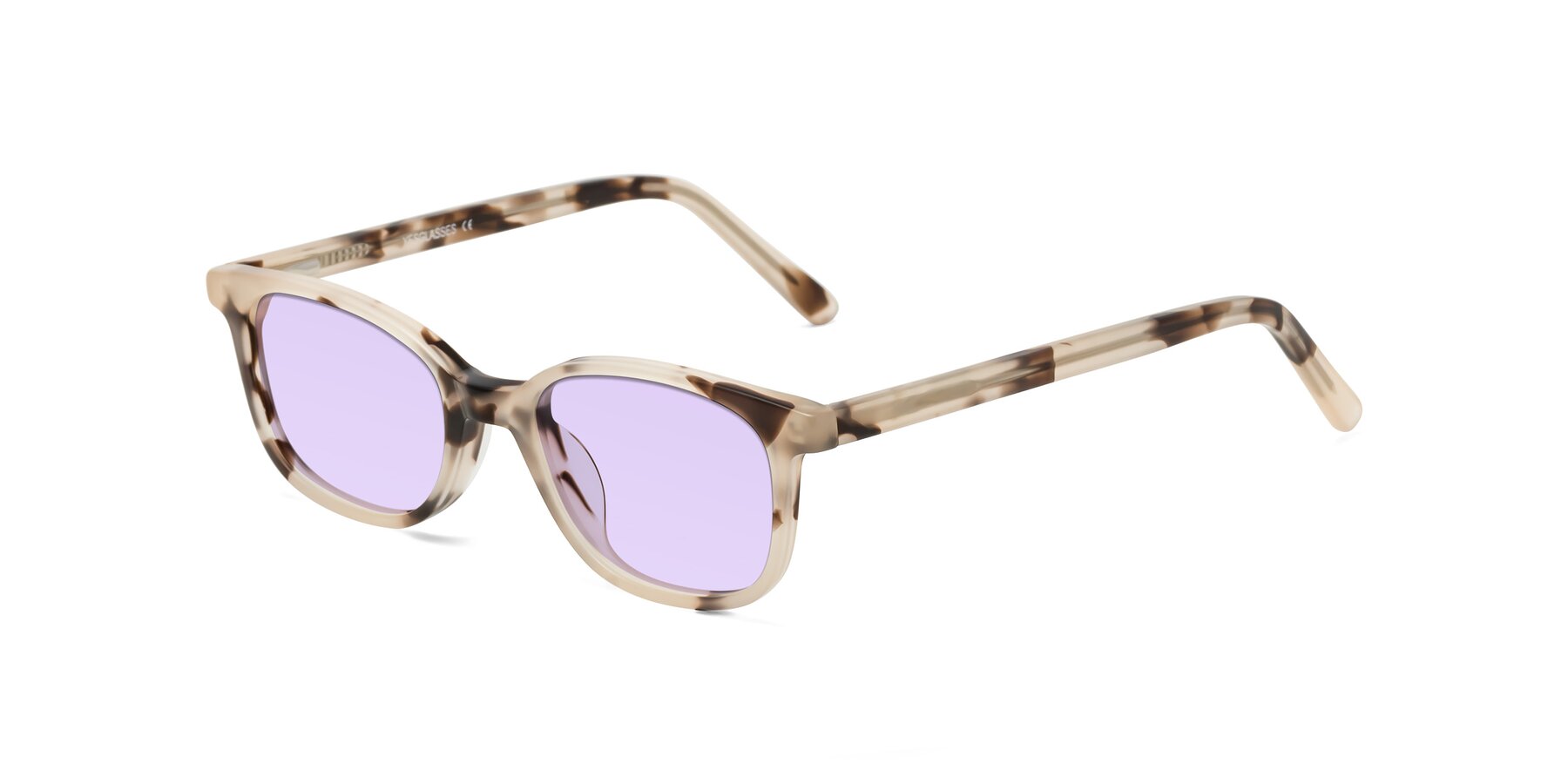 Angle of Jee in Ivory Tortoise with Light Purple Tinted Lenses