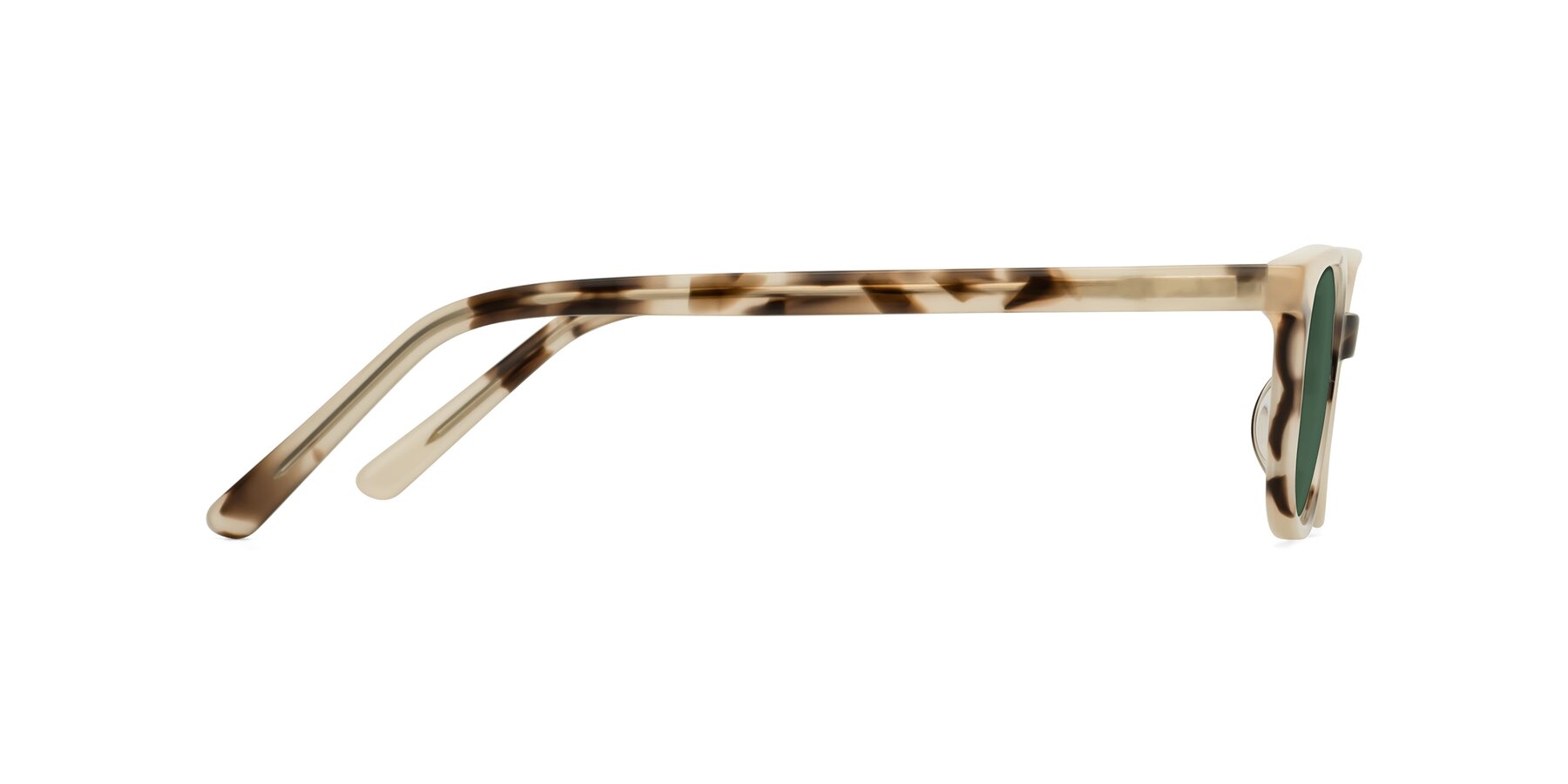 Side of Jee in Ivory Tortoise with Green Polarized Lenses